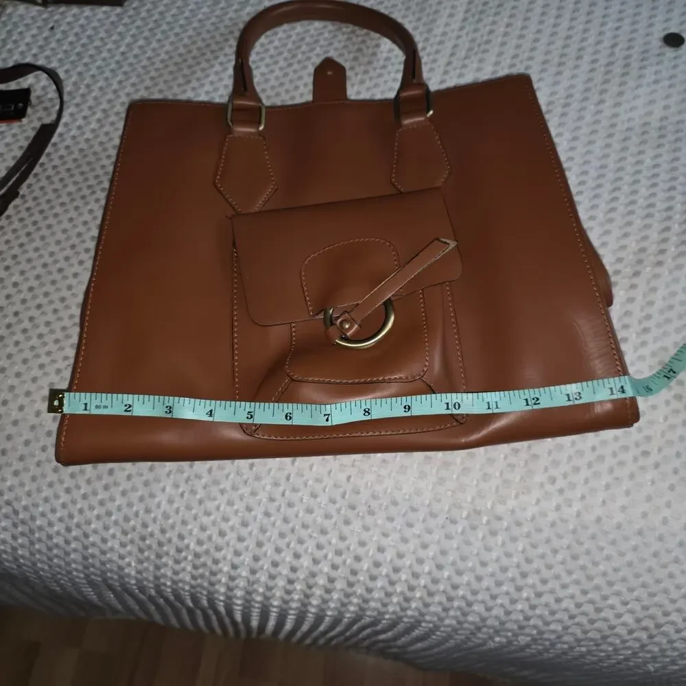A BELLUCCI XL ITALIAN LEATHER SATCHEL BAG